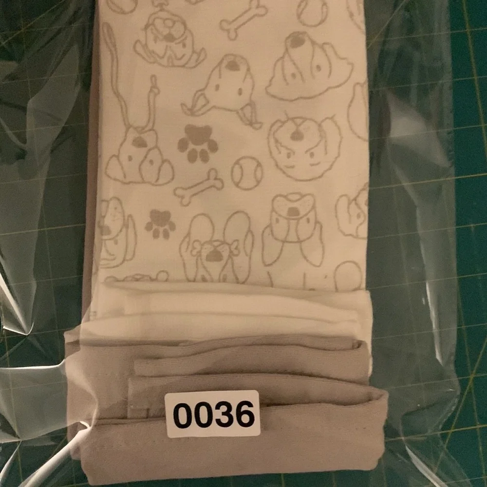 Wipe your paws dish‎ towel set in gray/white